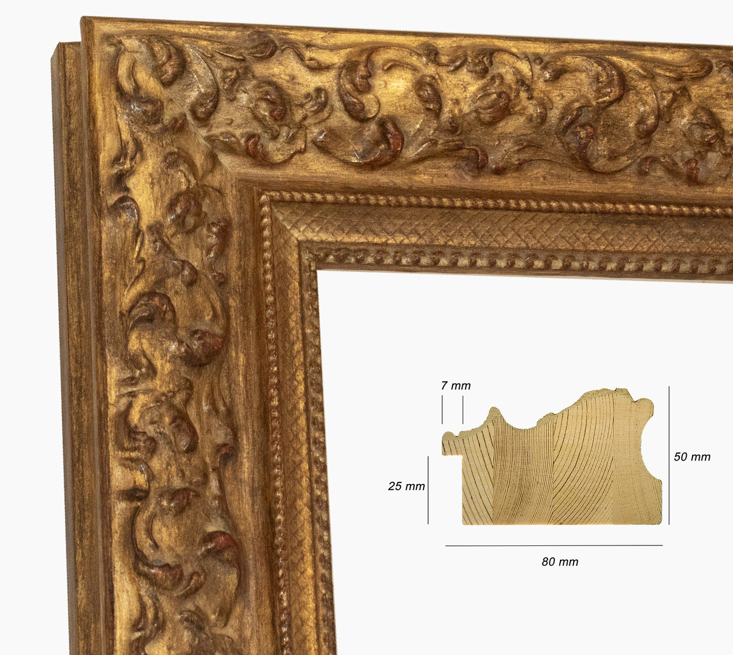 Cadre d'or en bois sur mesure 4497.230