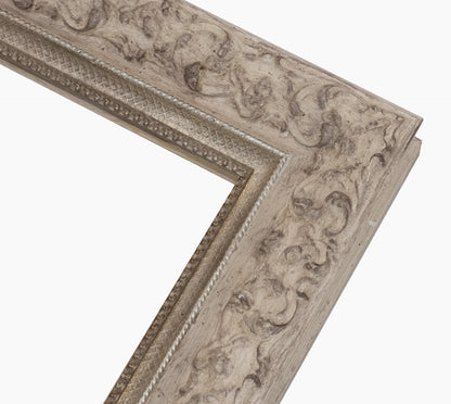 Cadre en bois gris tourterelle et argent 4497.3040