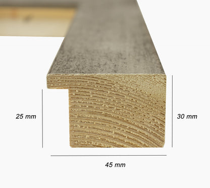 450.2008 gris dégradé noir mesure de profil 45x30 mm Lombarda cornici S.n.c.