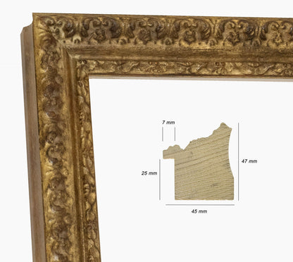Cadre d'or en bois sur mesure 495.230