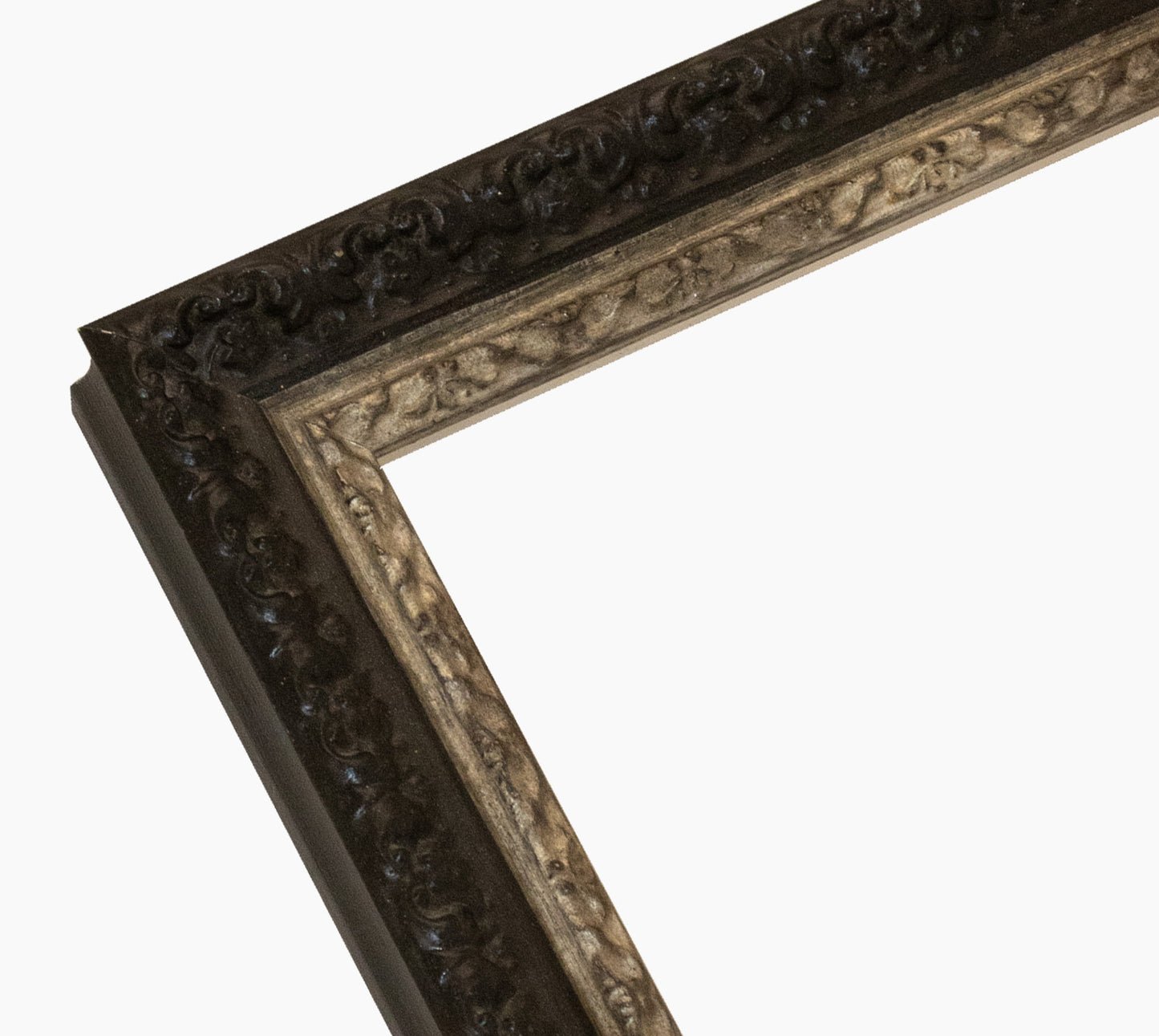 Cadre noire et argent en bois sur mesure 495.602