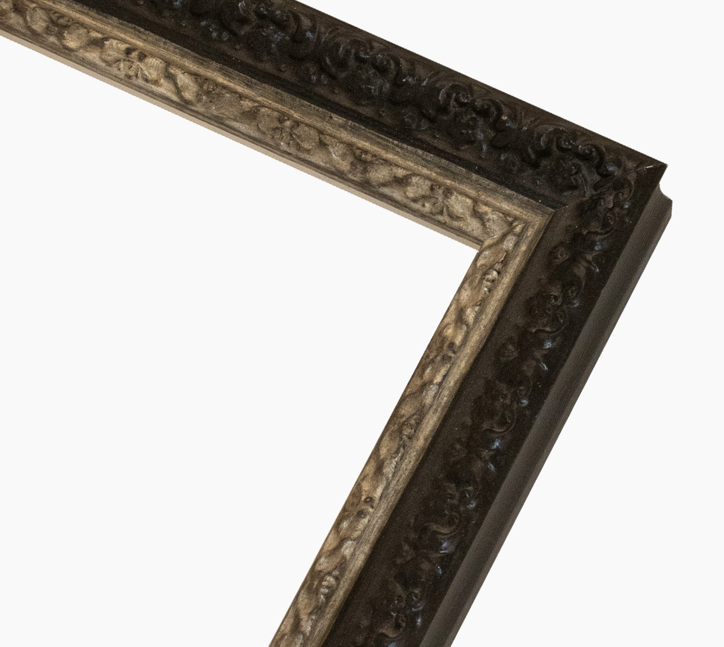 Cadre noire et argent en bois sur mesure 495.602