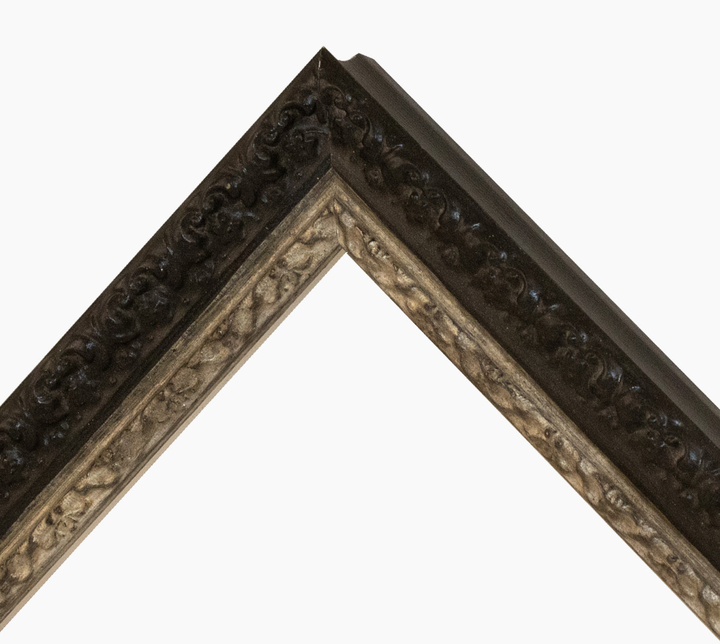 Cadre noire et argent en bois sur mesure 495.602