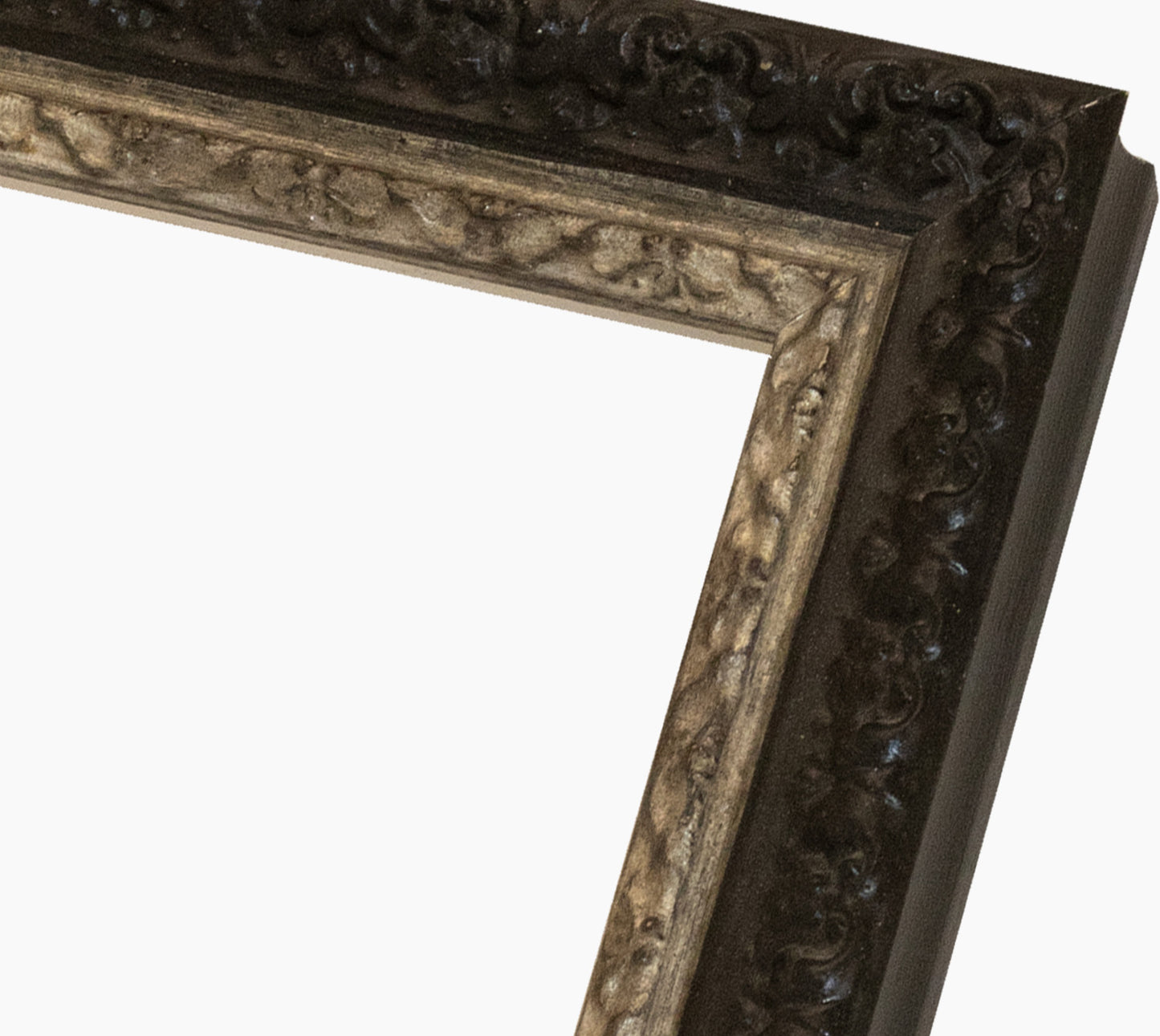 Cadre noire et argent en bois sur mesure 495.602