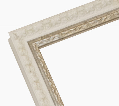 Picture frame white with silver 495.998