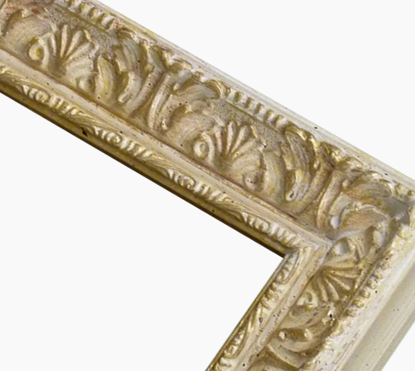Baroque wooden frame in ivory and gold 496.190