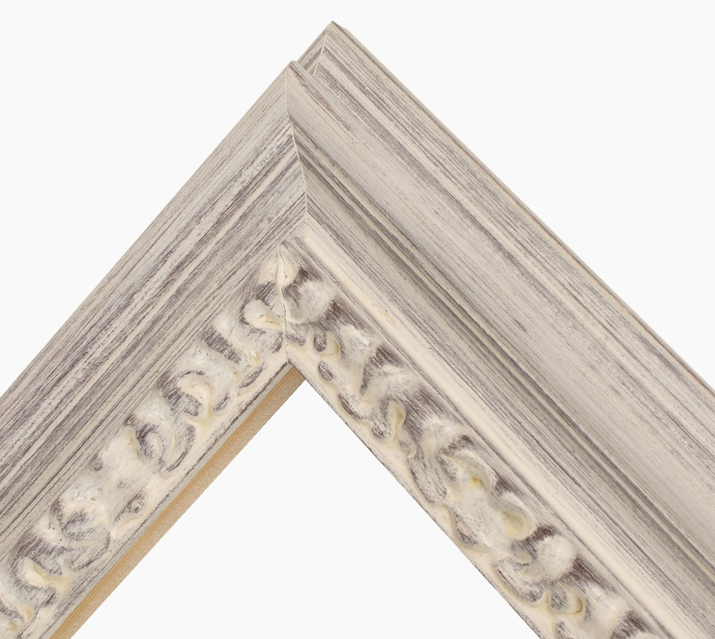 White frame, brown wooden background, custom made 506.920