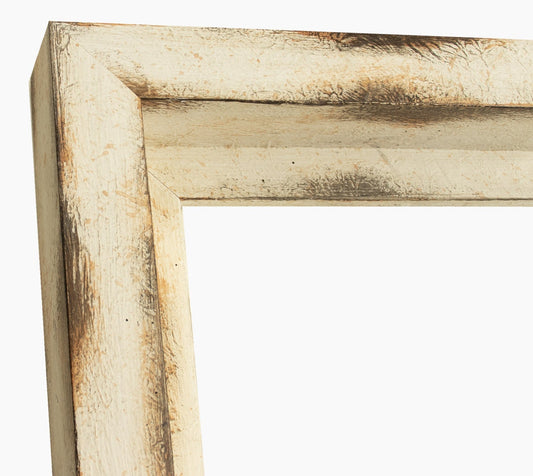 605.5300 cadre en bois Blanc crème effet rouille mesure de profil 60x55 mm Lombarda cornici S.n.c.