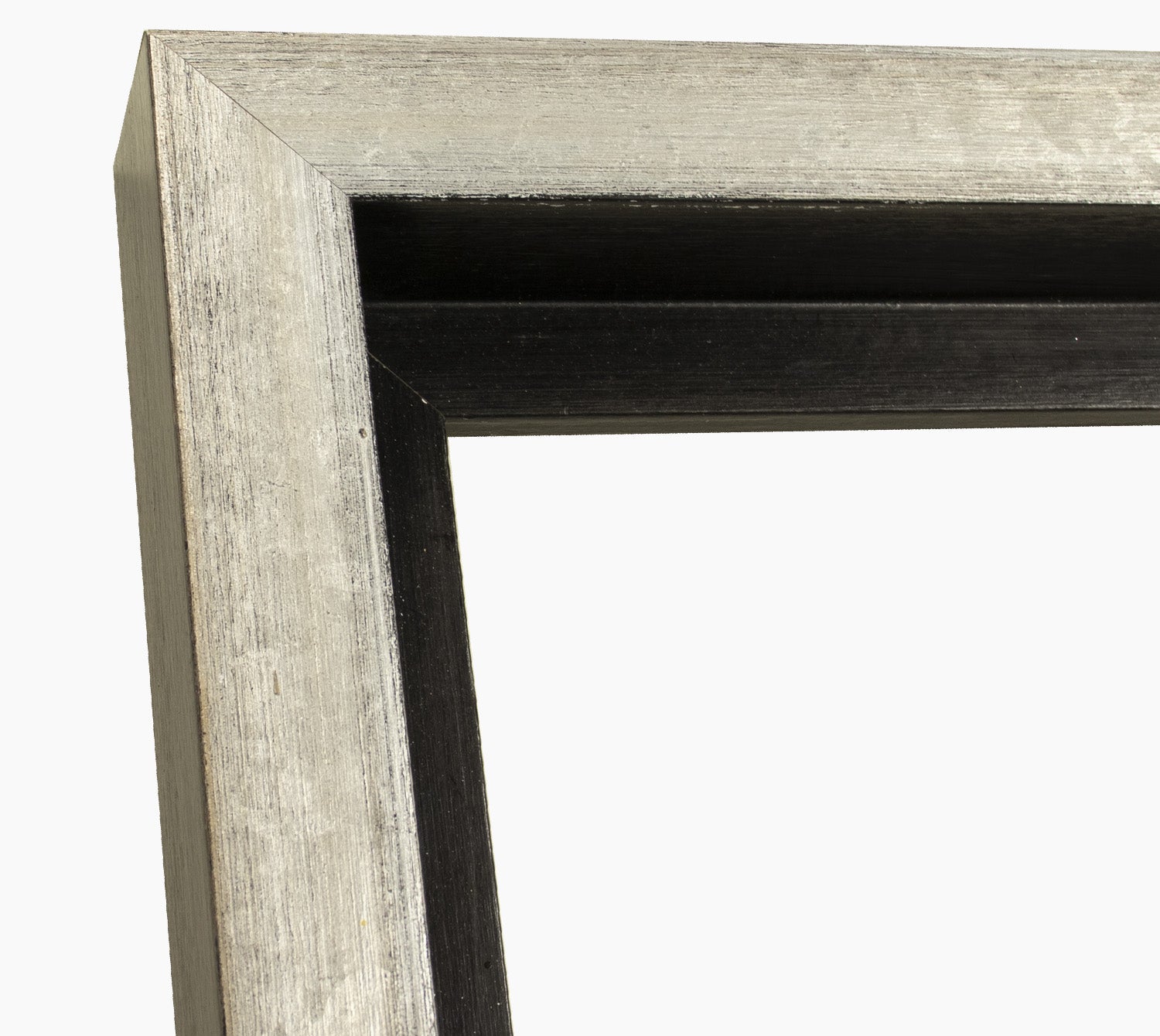 605.7602 cadre en bois noir et argent mesure de profil 60x55 mm Lombarda cornici S.n.c.