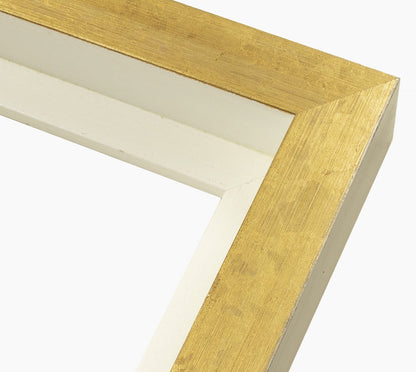 605.7998 cadre en bois blanc et or mesure de profil 60x55 mm Lombarda cornici S.n.c.