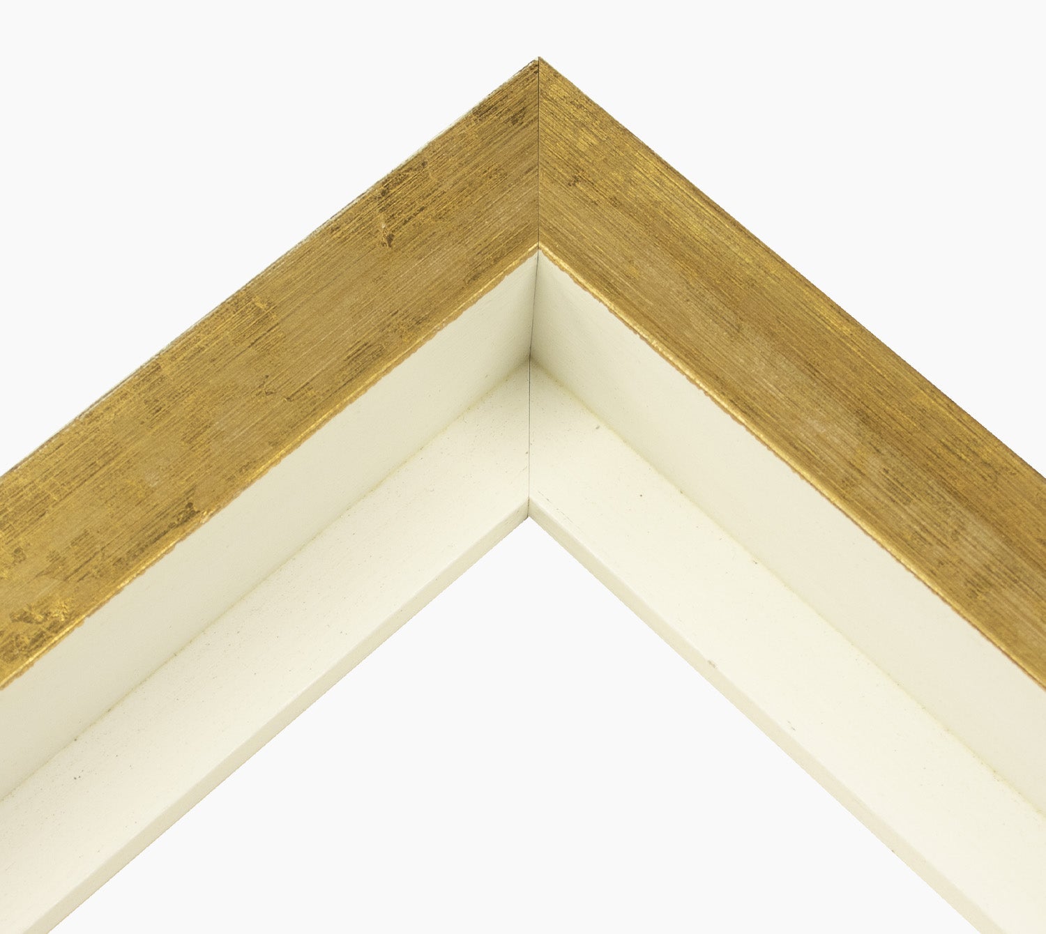 605.7998 cadre en bois blanc et or mesure de profil 60x55 mm Lombarda cornici S.n.c.