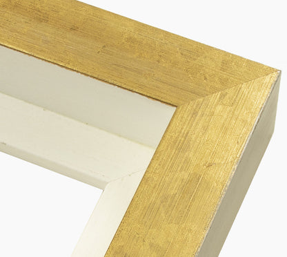 605.7998 cadre en bois blanc et or mesure de profil 60x55 mm Lombarda cornici S.n.c.