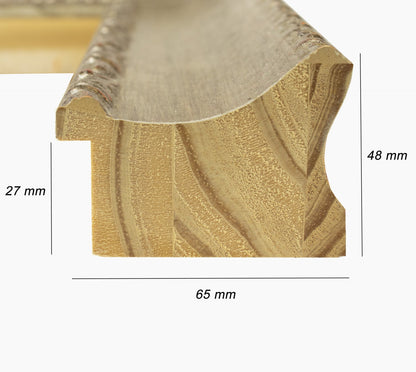 620.231 cadre en bois à la feuille d'argent antique mesure de profil 65x48 mm Lombarda cornici S.n.c.