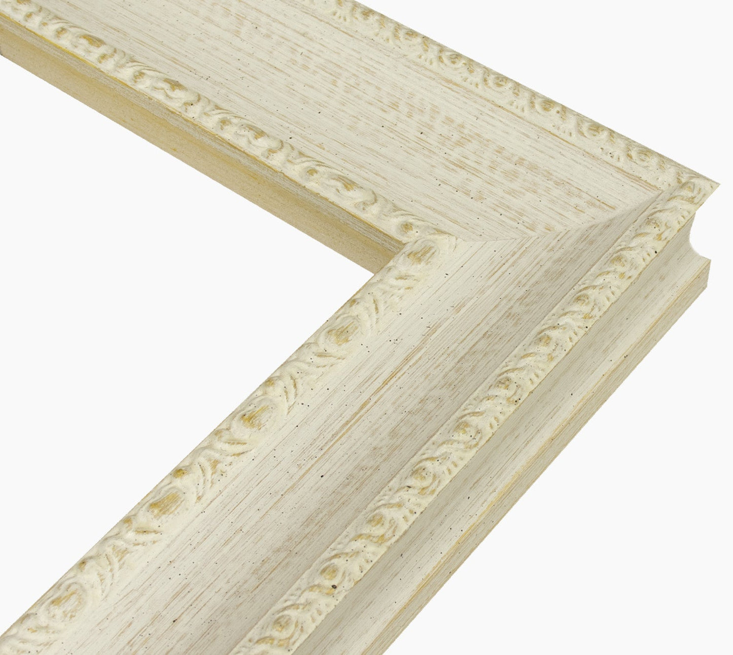 620.915 cadre en bois à fond ocre blanc mesure de profil 65x48 mm Lombarda cornici S.n.c.