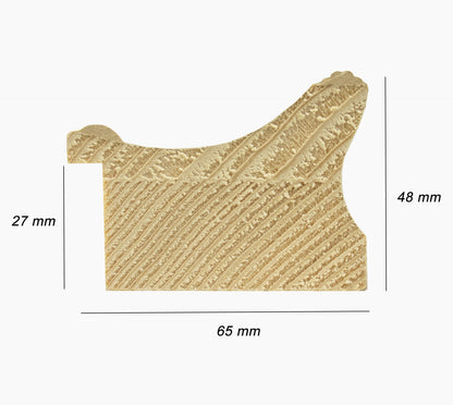 COR.620.011 cadre en bois à la feuille d'argent