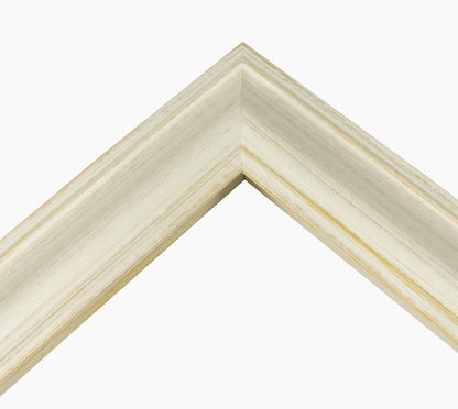 628.915 cadre en bois à fond ocre blanc mesure de profil 60x37 mm Lombarda cornici S.n.c.