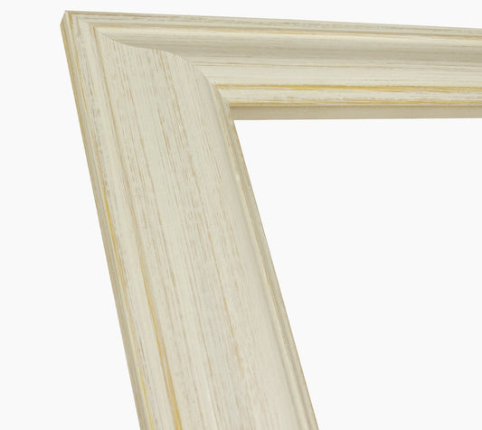 628.915 cadre en bois à fond ocre blanc mesure de profil 60x37 mm Lombarda cornici S.n.c.