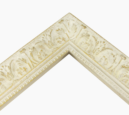 630.915 cadre en bois à fond ocre blanc mesure de profil 60x55 mm Lombarda cornici S.n.c.