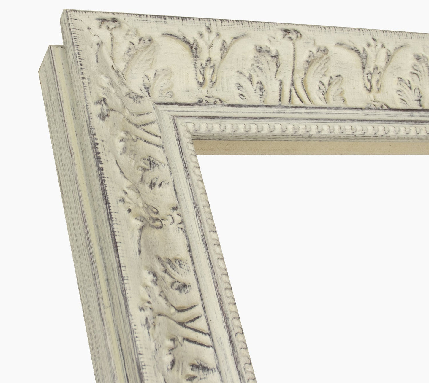 630.920 cadre en bois blanc avec fond marron mesure de profil 60x55 mm Lombarda cornici S.n.c.