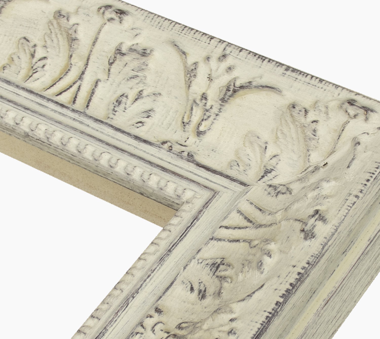 630.920 cadre en bois blanc avec fond marron mesure de profil 60x55 mm Lombarda cornici S.n.c.