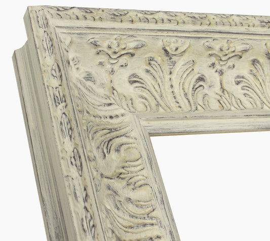 6300.920 cadre en bois à fond sombre blanc mesure de profil 90x73 mm Lombarda cornici S.n.c.