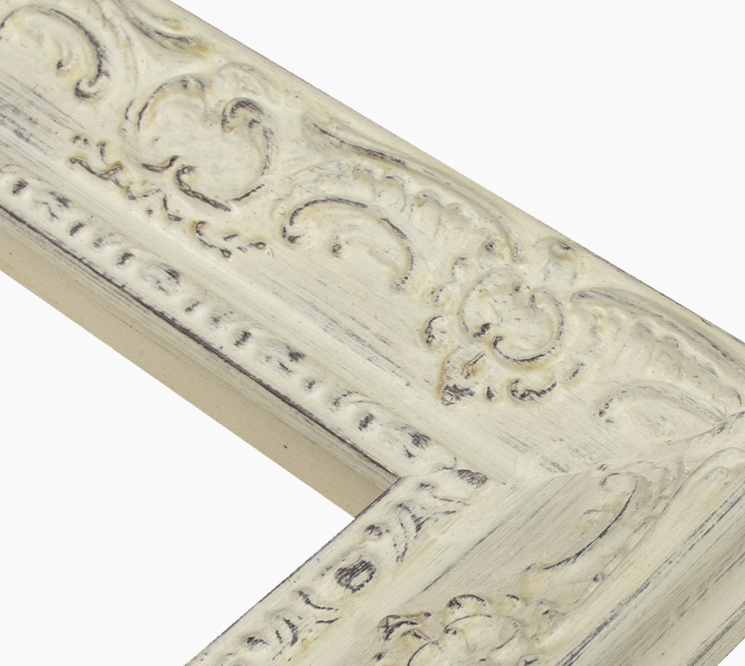 631.920 cadre en bois blanc avec fond marron mesure de profil 65x55 mm Lombarda cornici S.n.c.