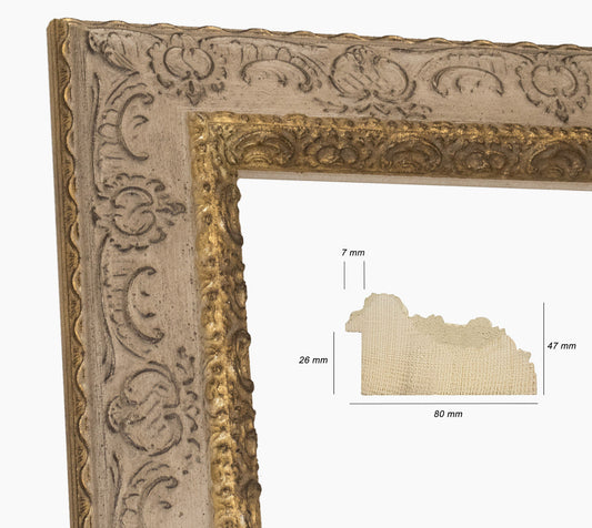 Picture frame grey en gold 634.3004
