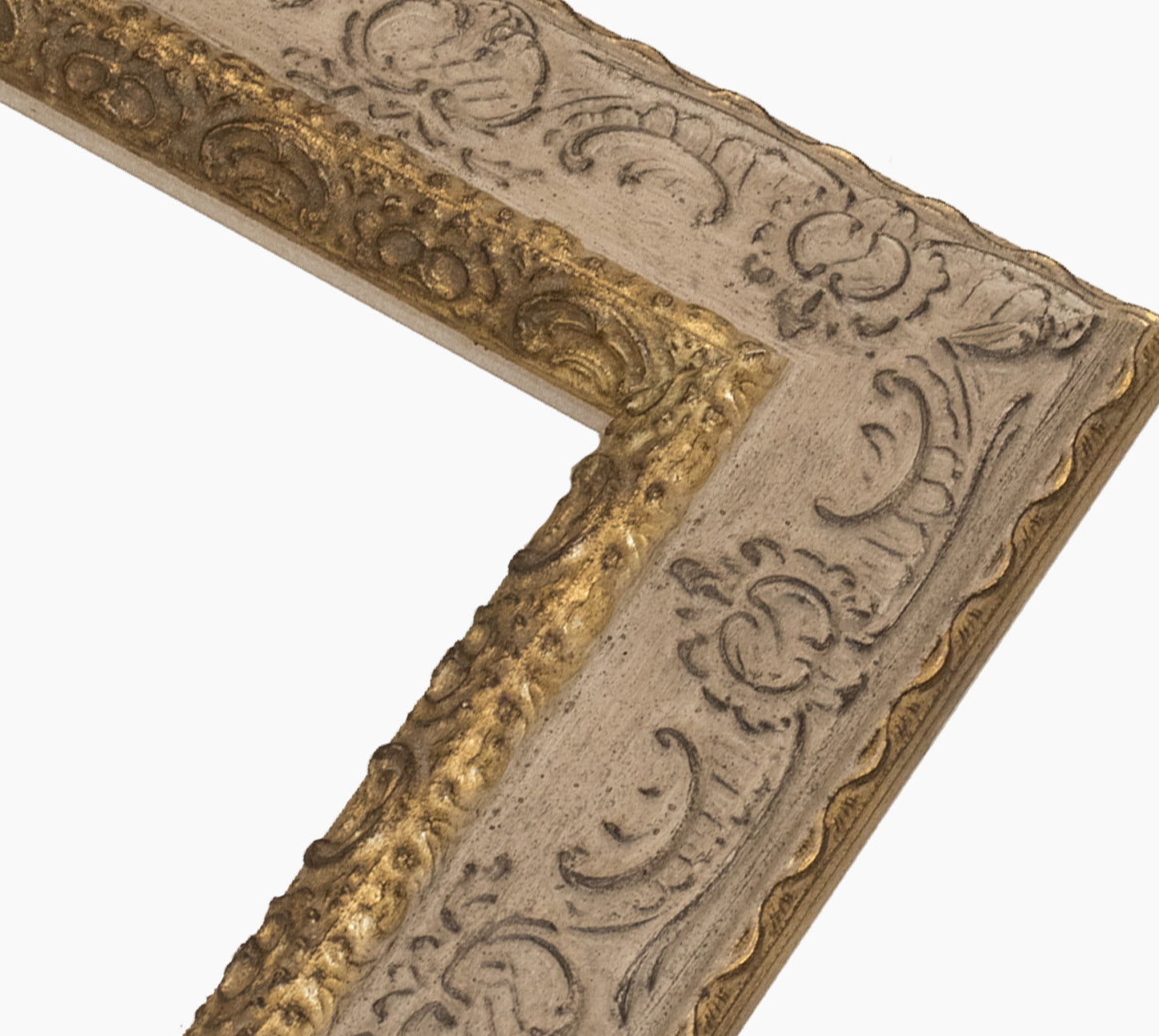 Cadre en bois d'or gorge gris tourterelle 634.3004