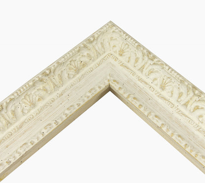 643.915 cadre en bois blanc fond ocre mesure de profil 65x55 mm Lombarda cornici S.n.c.