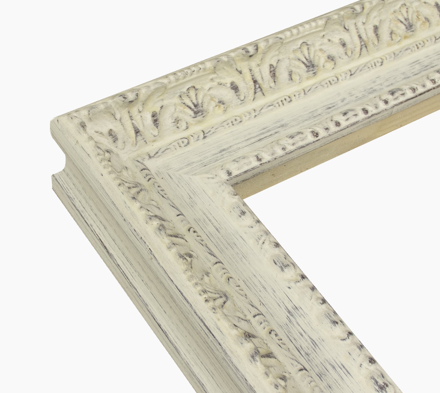 643.920 cadre en bois blanc avec fond marron mesure de profil 65x55 mm Lombarda cornici S.n.c.