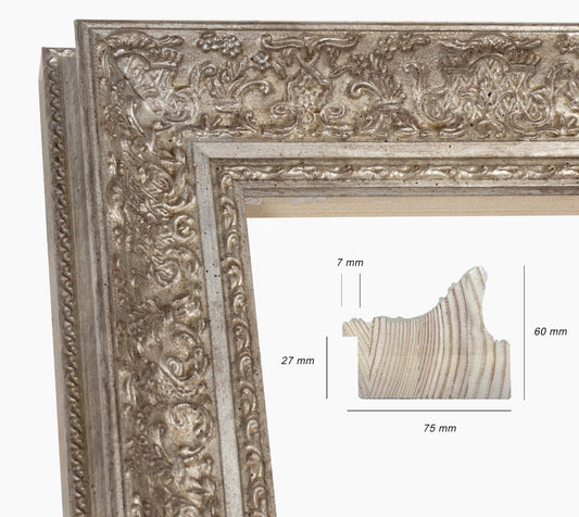 Picture frame baroque silver 731.011