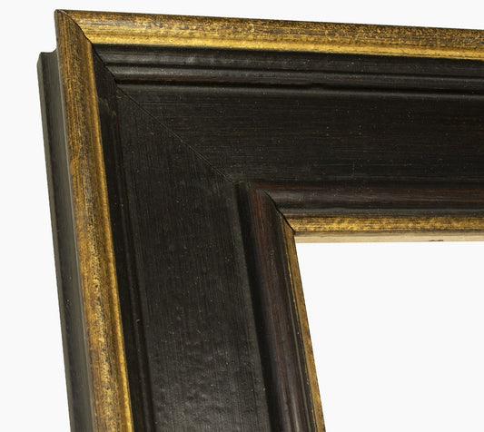 740.601 cadre en bois noir avec des fils d'or mesure de profil 100x50 mm Lombarda cornici S.n.c.