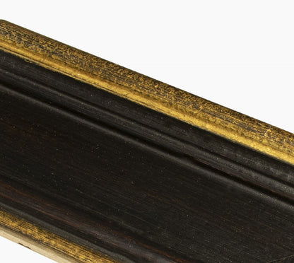 740.601 cadre en bois noir avec des fils d'or mesure de profil 100x50 mm Lombarda cornici S.n.c.