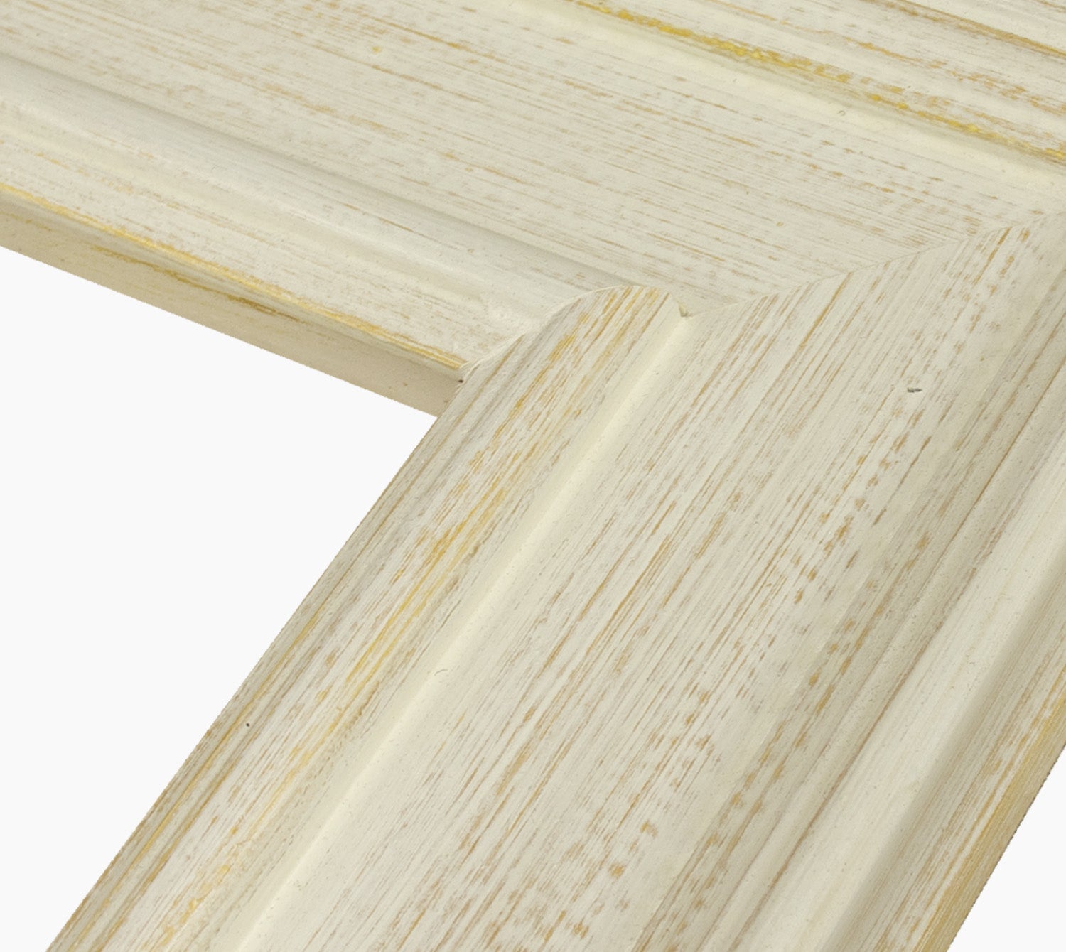 740.915 cadre en bois à fond ocre blanc mesure de profil 100x50 mm