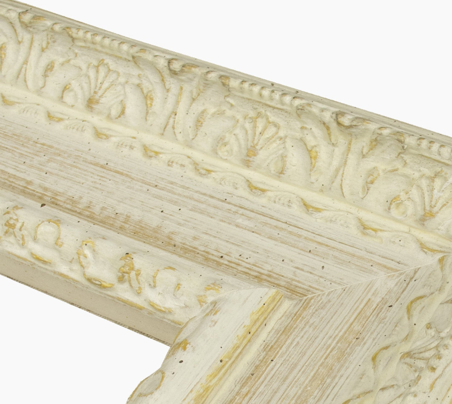 743.915 cadre en bois à fond ocre blanc mesure de profil 100x53 mm Lombarda cornici S.n.c.