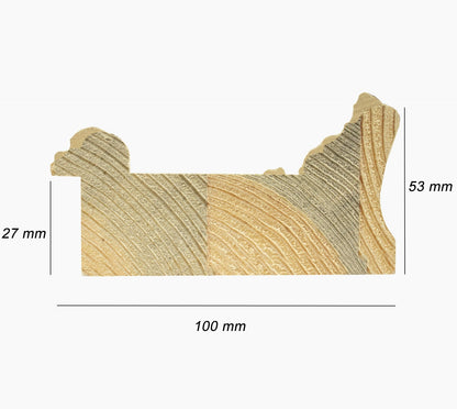 743.920 cadre en bois à fond sombre blanc mesure de profil 100x53 mm Lombarda cornici S.n.c.