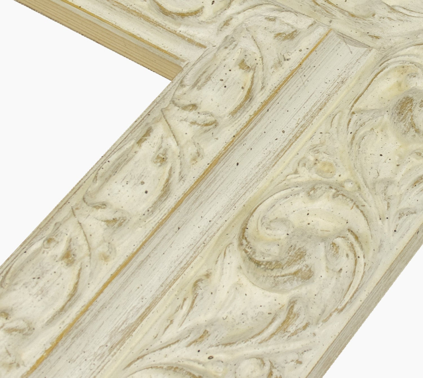 793.915 cadre en bois à fond ocre blanc mesure de profil 93x45 mm Lombarda cornici S.n.c.