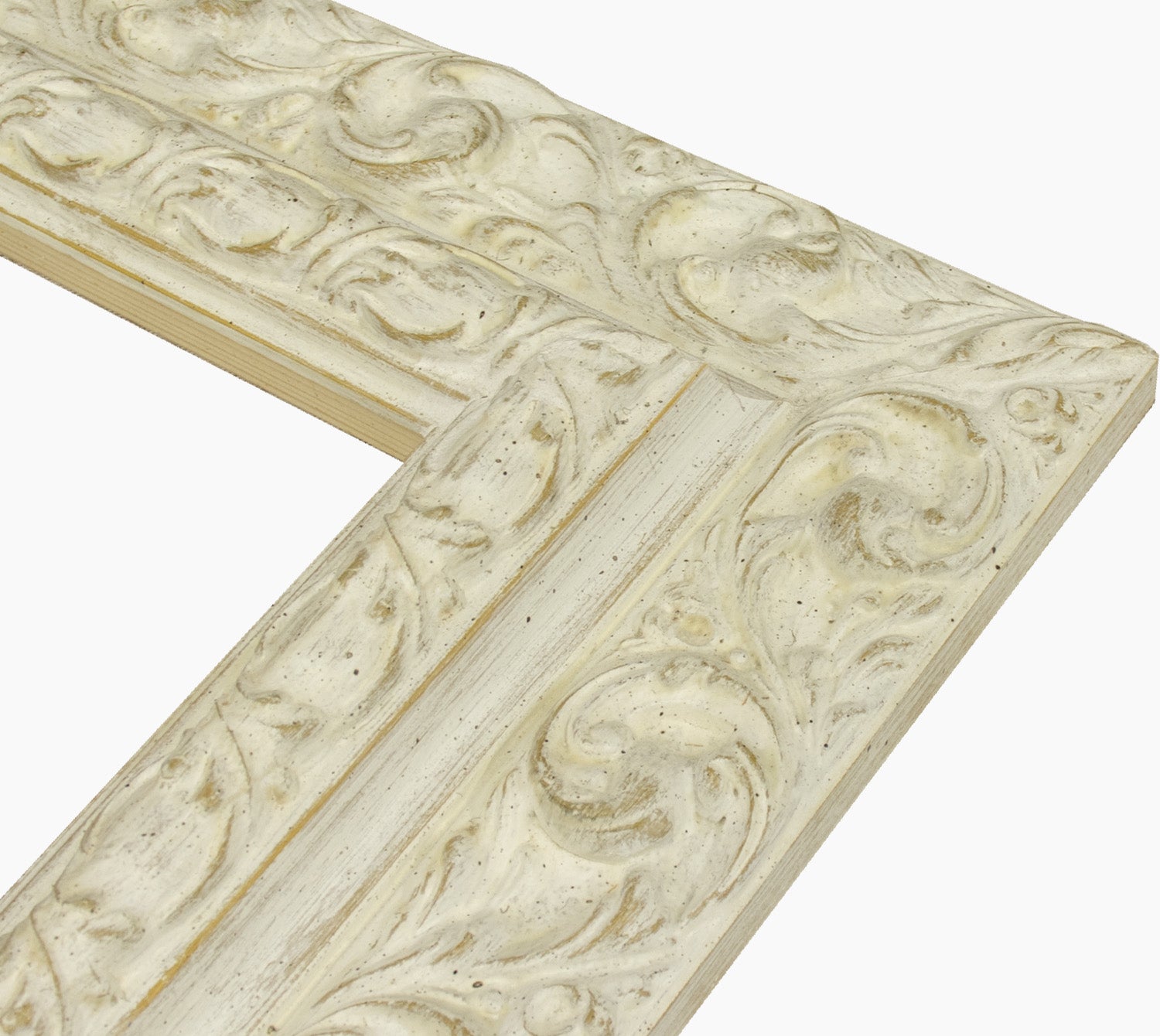 793.915 cadre en bois à fond ocre blanc mesure de profil 93x45 mm Lombarda cornici S.n.c.