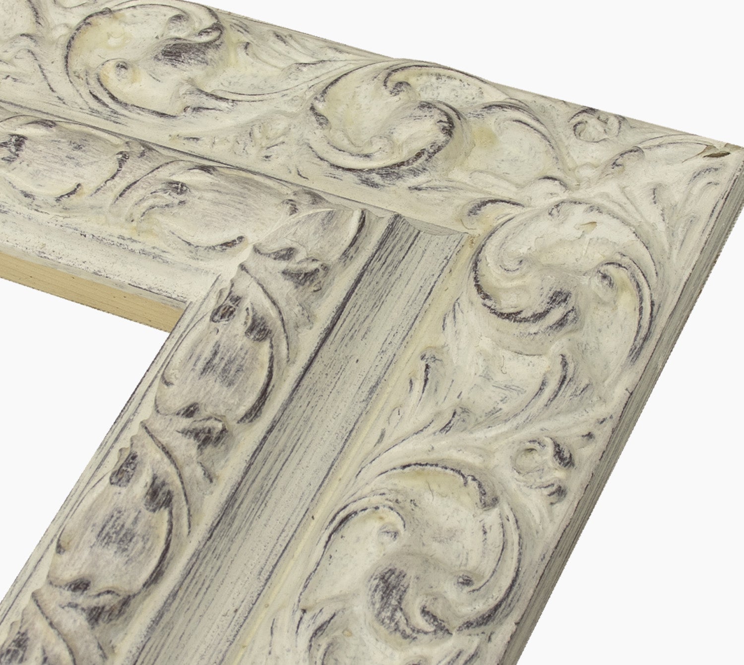 793.920 cadre en bois à fond sombre blanc mesure de profil 93x45 mm Lombarda cornici S.n.c.
