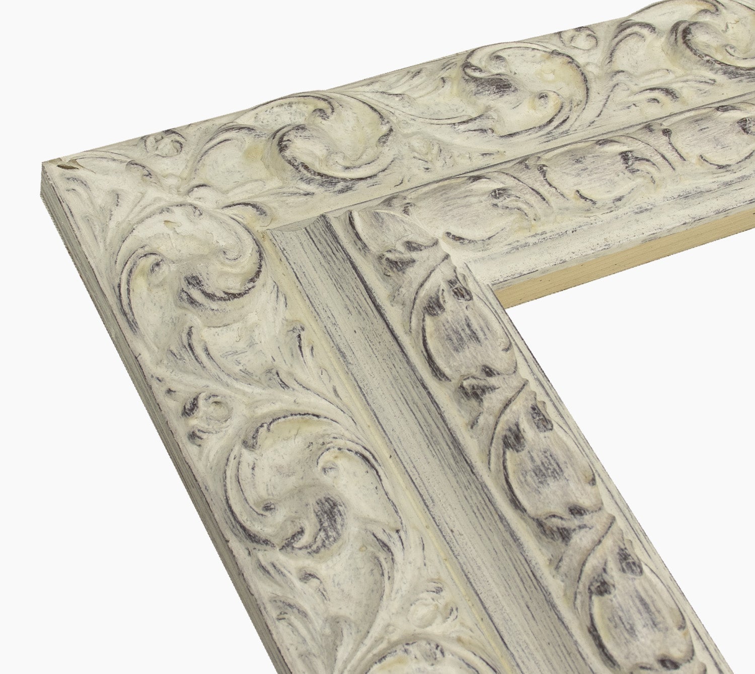 793.920 cadre en bois à fond sombre blanc mesure de profil 93x45 mm Lombarda cornici S.n.c.