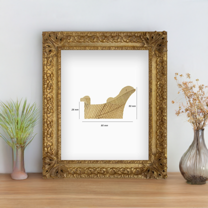 COR.4480.010 baroque frame with gold leaf