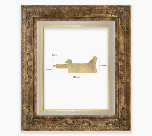 Cadre baroque a la feuille d'or antique COR743230135