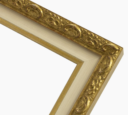 CP3.426.010 cadre en bois avec passe-partout 3,5 fil d'or Lombarda cornici S.n.c.