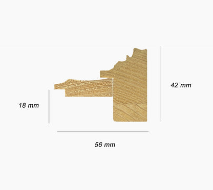 CP3.426.010 cadre en bois avec passe-partout 3,5 fil d'or Lombarda cornici S.n.c.