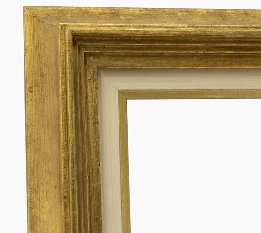 CP3.447.010 cadre en bois avec passe-partout 3,5 fil d'or Lombarda cornici S.n.c.