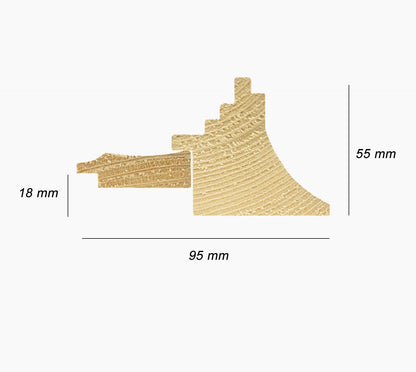 CP3.447.010 cadre en bois avec passe-partout 3,5 fil d'or Lombarda cornici S.n.c.