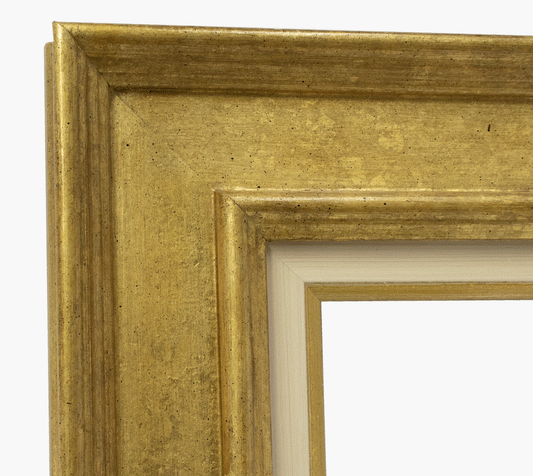 CP3.740.010 cadre en bois avec passe-partout 3,5 fil d'or Lombarda cornici S.n.c.