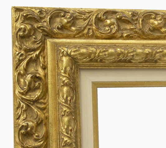 CP3.793.010 cadre en bois avec passe-partout 3,5 fil d'or Lombarda cornici S.n.c.
