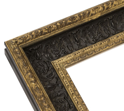 Cadre baroque en bois noir avec fil d'or 6301.601