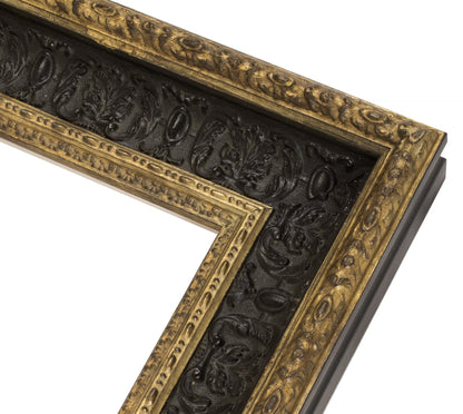 Cadre baroque en bois noir avec fil d'or 6301.601